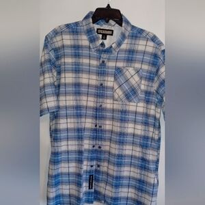 Blackhawk Warrior wear Blue and White Plaid Men's Tactical CC Shirt, Snap Button